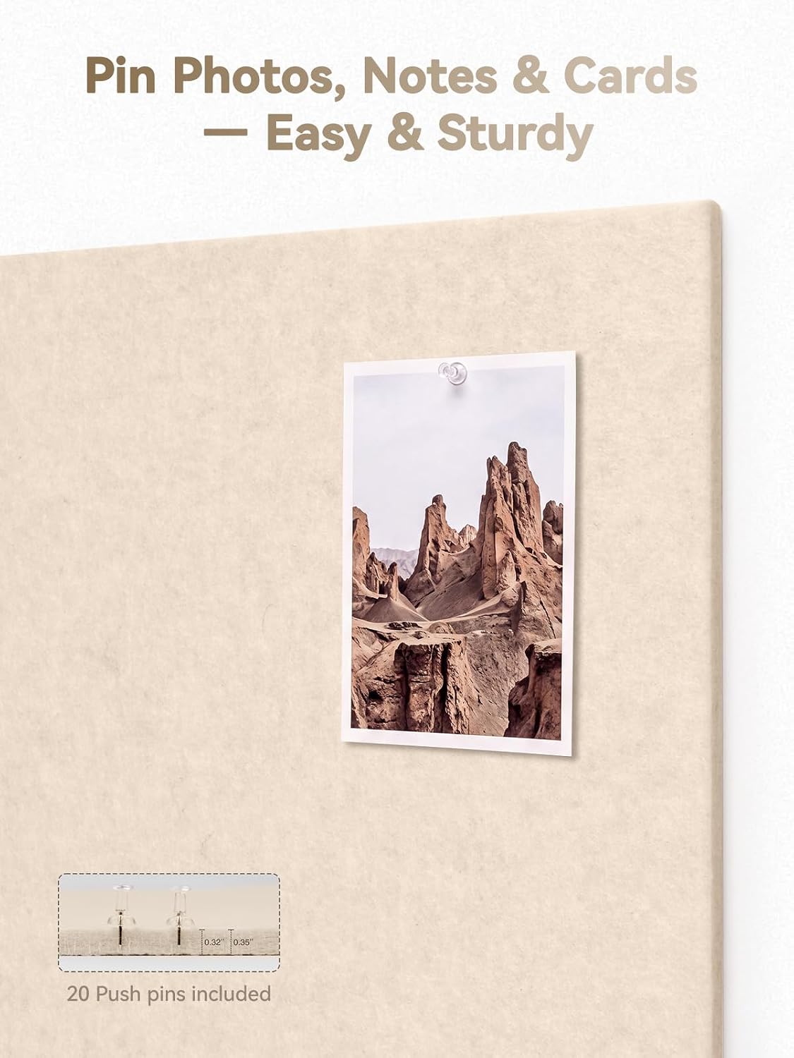 Two-Tone Felt Bulletin Board, 23.6 x 35.4 Decorative Pin Board