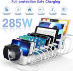 285W Charging Station for Multiple Devices, 10 Ports Fast Multi-Device Charger - Image 5