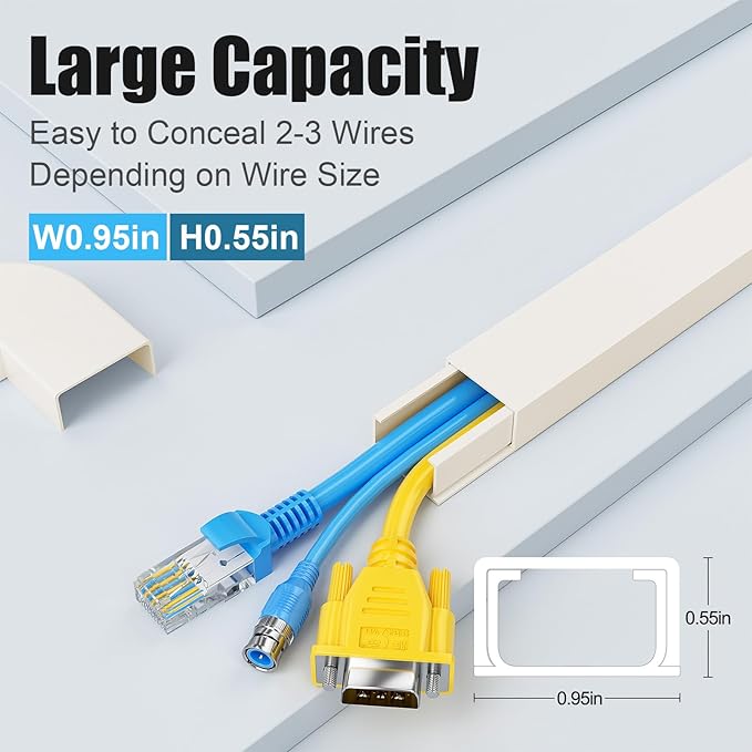 Yecaye Cord Hider, 113in Medium Cord Covers - Image 2