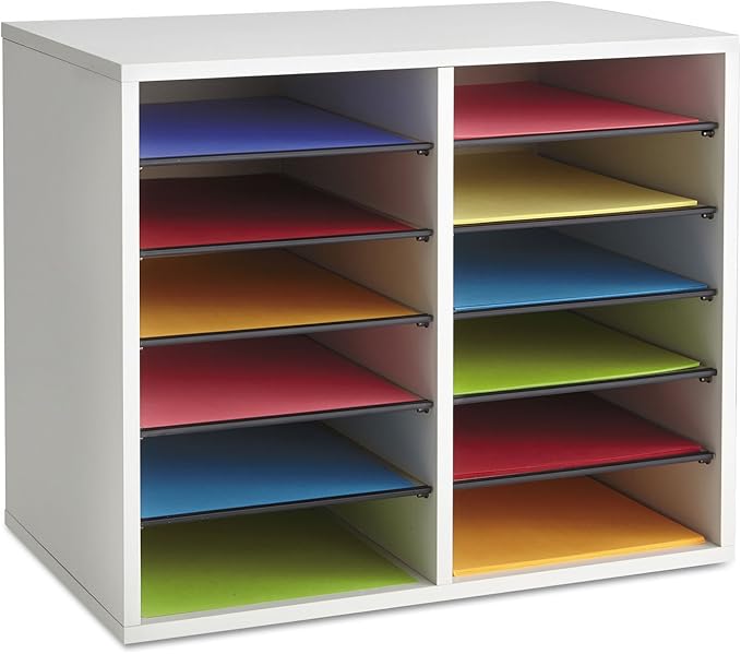 Safco Literature Organizer, 12 Compartments, Office and Classroom Mailbox - Image 8