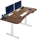 VIVO Electric 63 x 32 in Rustic Standing Desk, Memory Height Adjustment by VIVO