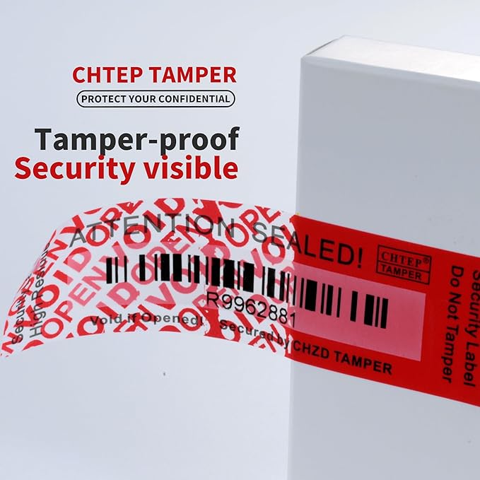 ChtepTamper 100 Pieces Total Transfer Tamper-Evident Stickers Security Labels - Image 6