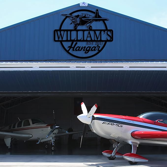 Personalized Metal Airplane Wall Art, Airplane Name Sign, Customized Pilot Name - Image 5
