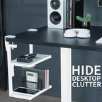 VIVO Clamp-on 13 inch Above or Below Desk 2-Tier Shelving Unit - Image 6