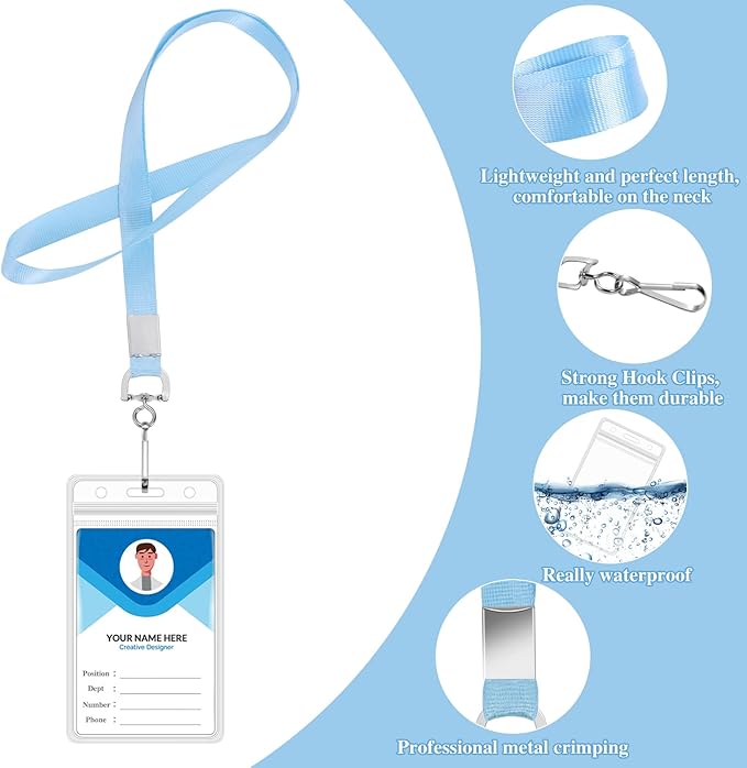 24 Pack Lanyards for ID Badges Cruise Lanyard for Ship Cards - Image 3