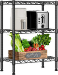 M MZG 750 lbs 3 Tier Shelf Metal Storage Shelves Wire Rack Closet Organizers