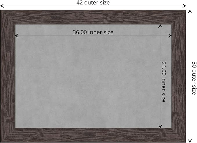 Amanti Art Black Framed Magnetic Board 30x42 Large Vision Board - Image 4
