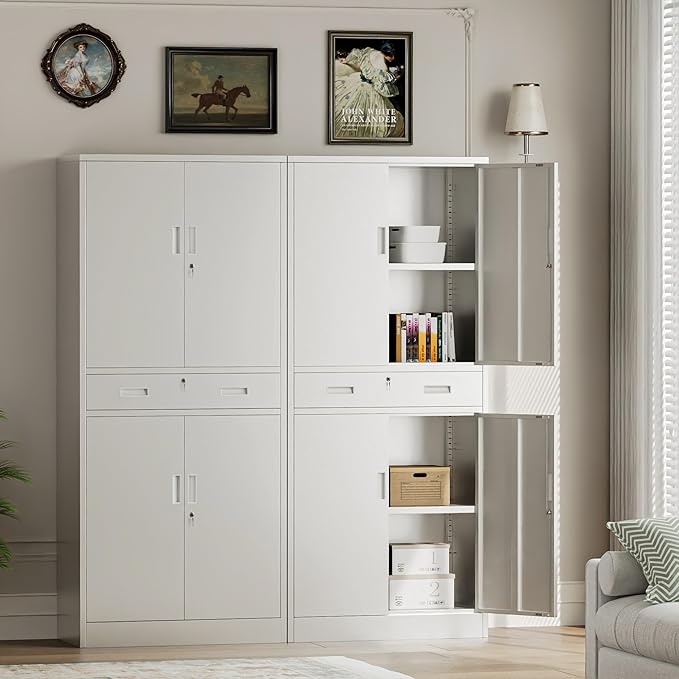 TaskStorz Metal Storage with 1 Drawer, Steel Storage File Cabinet - Image 2