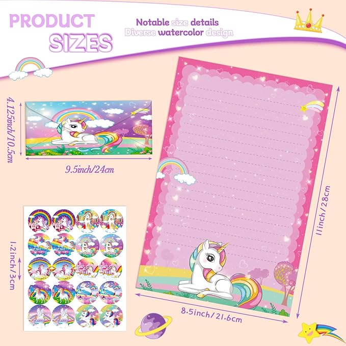 TaoBary 160 Pcs Stationery Paper Set 50 Double Sided Stationery Papers - Image 5