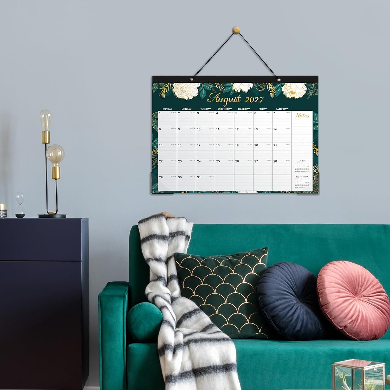 2027 Desk Calendar - Jan. 2027 - Dec. 2027, 12 Months Large Monthly Desk Calendar 2027, 17" x 12", Desk Pad, Large Ruled Blocks, To-do List & Notes, Best Desk/Wall Calendar for Planning or Organizing