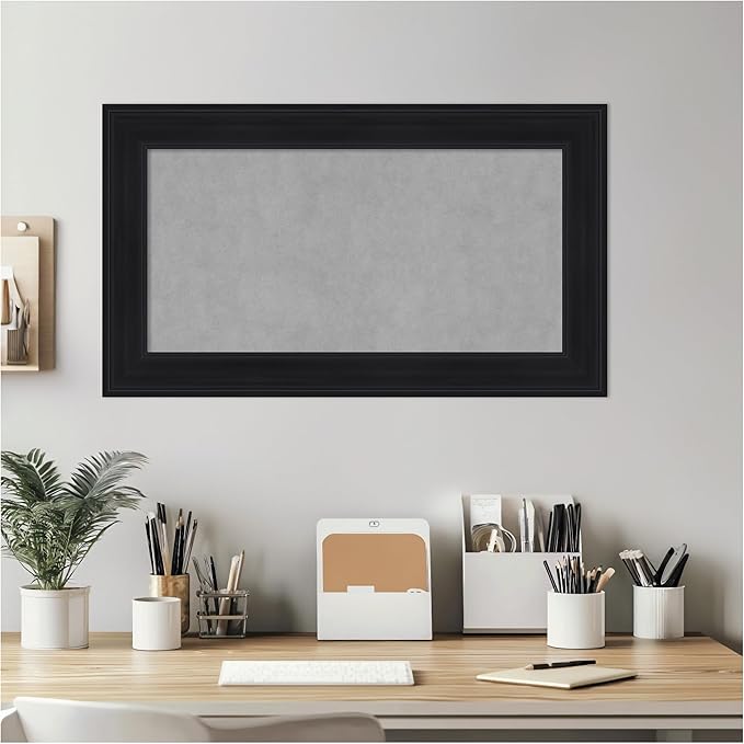 Amanti Art Black Framed Magnetic Board 17x29 Small Vision Board - Image 6