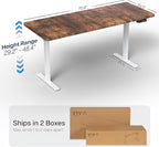 VIVO Electric 71 x 30 in Rustic Standing Desk, Memory Height Adjustment - Image 3