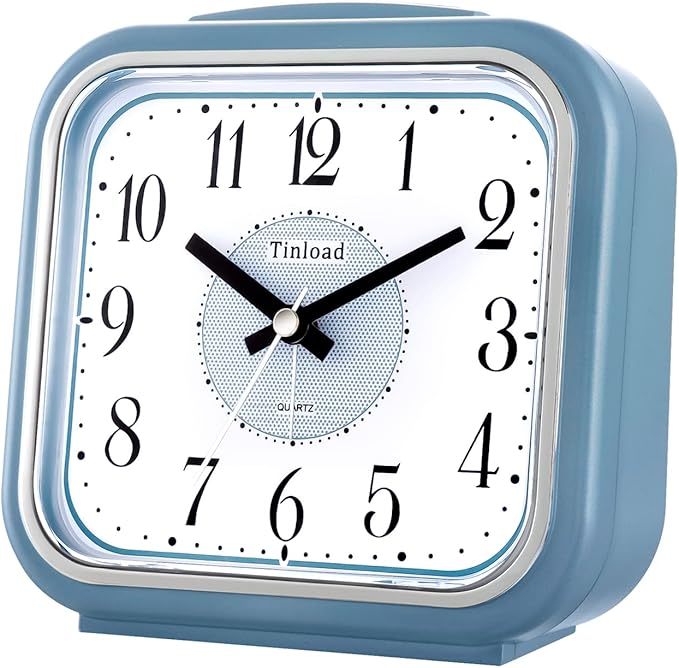 Tinload 5.5" Large Analog Alarm Clock Silent Non Ticking, Gentle Wake, Beep - Image 3