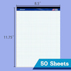 WritePads Legal note pads Legal Pad Quad Ruled Note Pads, Graph Ruled 8.5x11 - Image 2