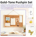 505 Pcs Push Pins Set 5 Style Thumb Tacks Decorative Push Pins Gold Metal Thumb - Image 3