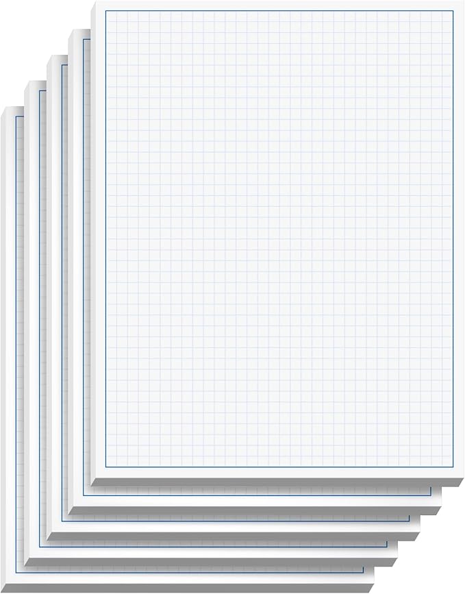 Graph Paper Pad for Blueprint Drawings, Engineering Drawing, and Planning by NextDayLabels