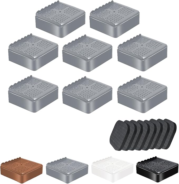 shouwuhho Furniture Risers, 8 Pack Bed Risers by EnjoyLifeEnjoyHappiness