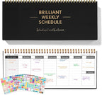 MOSA BEAR Undated Weekly Planner, 60-Week Horizontal Layout Desk Planner Daily by Unknown