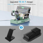 600w Charging Station for Multiple Devices, 15 in 1 Wireless Charger - Image 3
