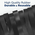 LotFancy Large Rubber Bands, Heavy Duty Black Long Rubber Bands - Image 6