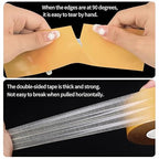 KAIYUER 3 Pack Double Sided Fabric Tape Heavy Duty, 1 Inch Wide, Strong Double - Image 4