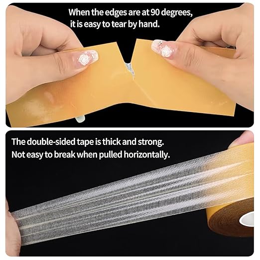 KAIYUER 3 Pack Double Sided Tape Heavy Duty, High Stickness Clear Tape - Image 5