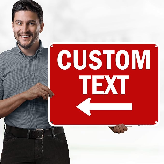 Custom Arrow, Custom Directional Sign, Left Arrow, 18x24 Inches, 55 mil thick - Image 2