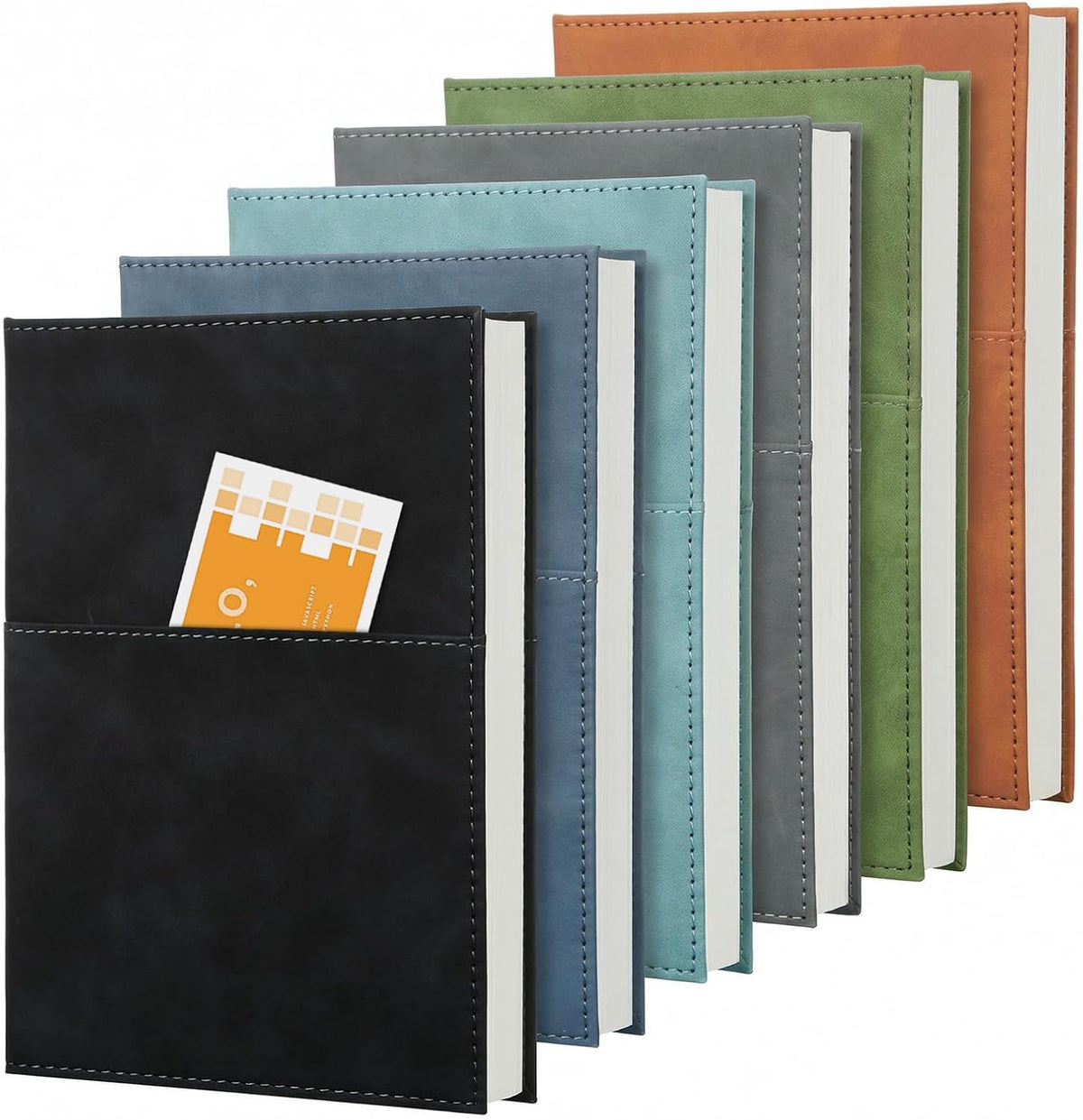 Comix 6 Pack Lined Journals for Men Women, 240 Pages, 5.6" x 8.3"
