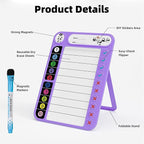 2-Pack Magnetic Chore Chart for Kids, ADHD Task Tracker Easy-Check Routine Dry - Image 3