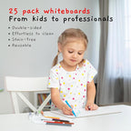 Board Geeks 25 Pack Small White Boards - Image 2
