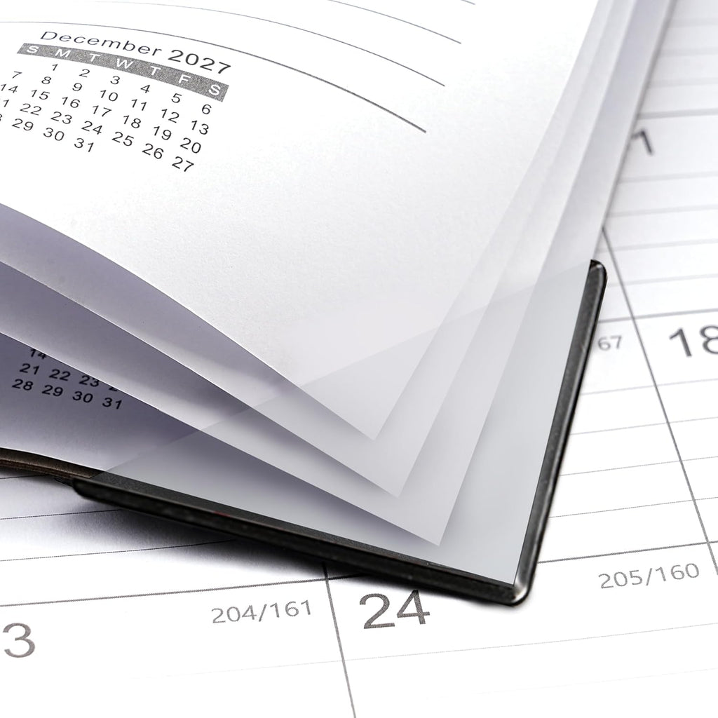 2027 Desk Calendar - 12 Months Calendar from January 2027 to December 2027 | 12 Months Calendar Pad with Black Corner Protectors, 17" x 12", Large Ruled Blocks, Large Office Desk Top Calendar