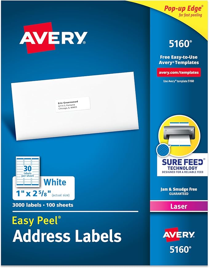 Avery Easy Peel Printable Address Labels by Avery