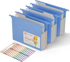 Extra Capacity Hanging File Folders, 3.15" Reinforced Wheat Straw Expanding by EcoStash