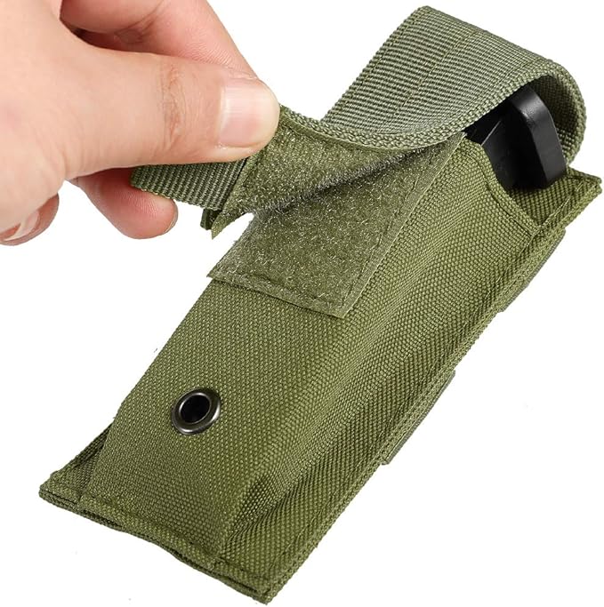 Tactical Single/Double Pistol Mag Pouch Outdoor Molle Open-Top Magazine Pouch - Image 4