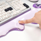 Gel Keyboard and Mouse Wrist Rest Set,Wrist Pad for Computer Keyboard | Purple Wrist Support for Keyboard 60%/68%/75%, Keyboard Cushion, Comfort & Support for Typing and Gaming
