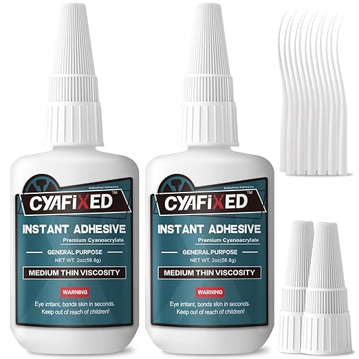Medium-Thin Super Glue 4oz Clear Liquid CA Glue by CYAFIXEDSUPERGLUE