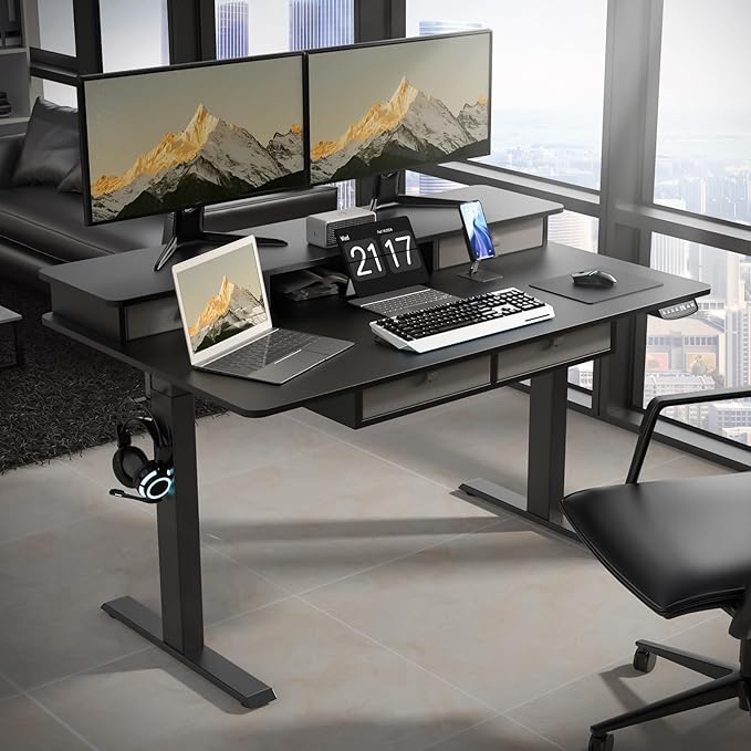 ExaDesk Electric Standing Widened Desk 63 * 30 Inches Adjustable Height - Image 8