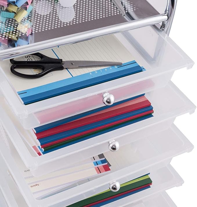 Giantex 10 Drawer Rolling Storage Cart Scrapbook Paper Office School Organizer - Image 8