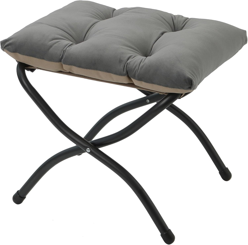 15"(h) folding ottoman, foldable footrest stool, portable small, main product view