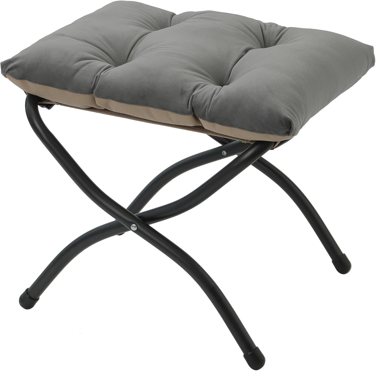 15"(H) Folding Ottoman, Foldable Footrest Stool, Portable Small Foot Sto...