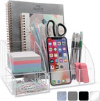 My Space Organizers Clear Acrylic Desk Oganizer, 9 Compartments, Office by MySpaceOrganizers