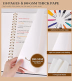 Blank Spiral Notebook Journal 8.5” x 11”, A4 Large Sketch Book - Image 4