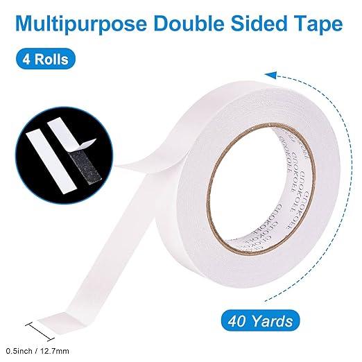 GUOKOFF Double Sided Tape 1/2 Inch x 40 Yards - Image 2