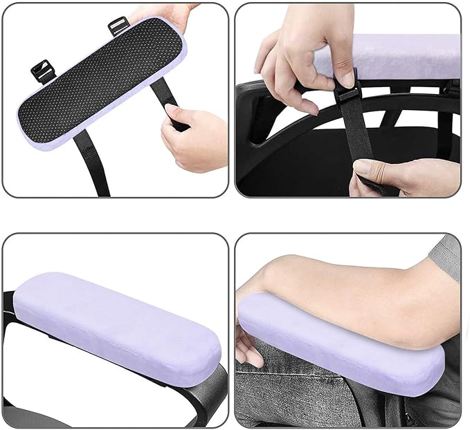 MOSISO Chair Armrest Pads, Memory Foam Home/Office Chair Arm Rest Covers Comfy - Image 3