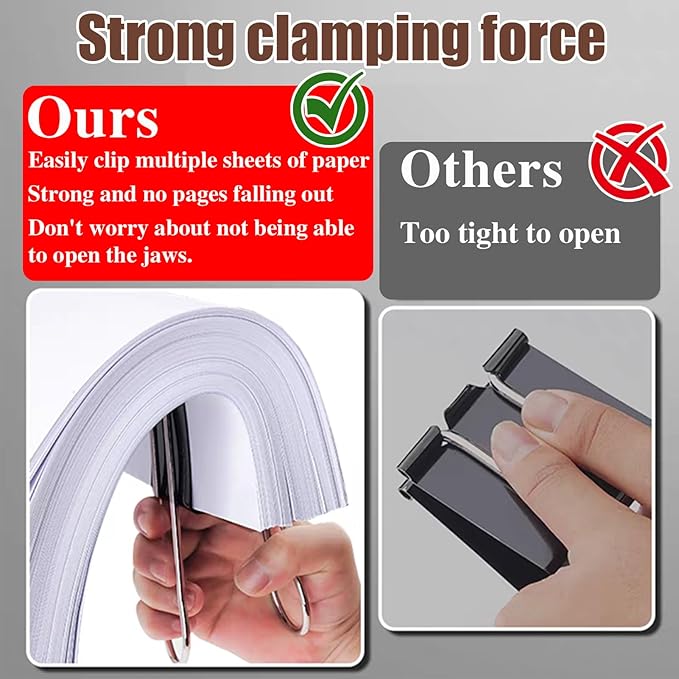 18 Pack 3 Inch Jumbo Binder Clips, Extra Large Binder Clips Heavy Duty Paper - Image 5