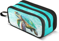 BOENLE Sea Turtle Teal Pencil Case Box Boys Girls Large Pencil Pouch by BOENLE-WELCOMEYOURCOMING