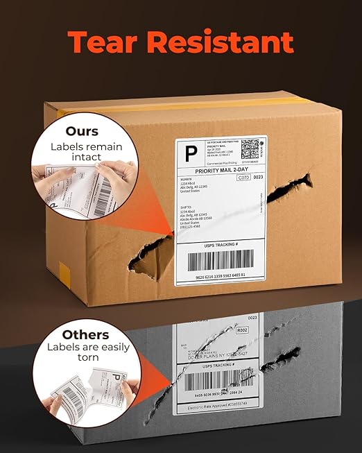 MUNBYN 4"x6" Direct Thermal Shipping Labels, Durable Waterproof, Scratch-Proof - Image 5