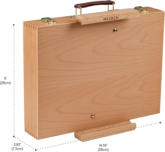 MEEDEN Tabletop Easel for Painting, Art Sketchbox Easel Holds Canvas up to 28'' - Image 2