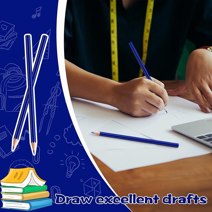 sqzrmdcg 36 PCS DurkBlue Colored Pencils, Pre-sharpened Professional Wooden Art - Image 4