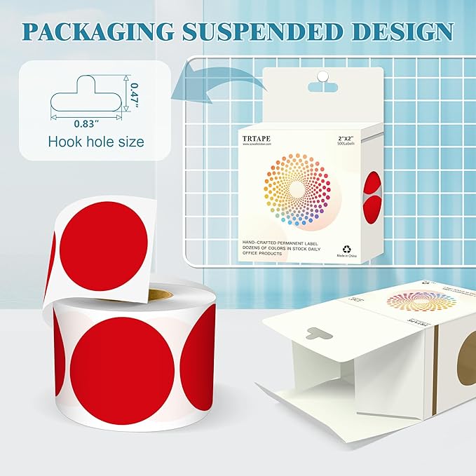 2 Inch Round Color Coding Labels - Image 3